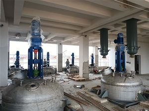 反應(yīng)釜攪拌裝置現(xiàn)場(chǎng)