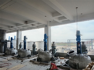 反應(yīng)釜攪拌裝置現(xiàn)場(chǎng)